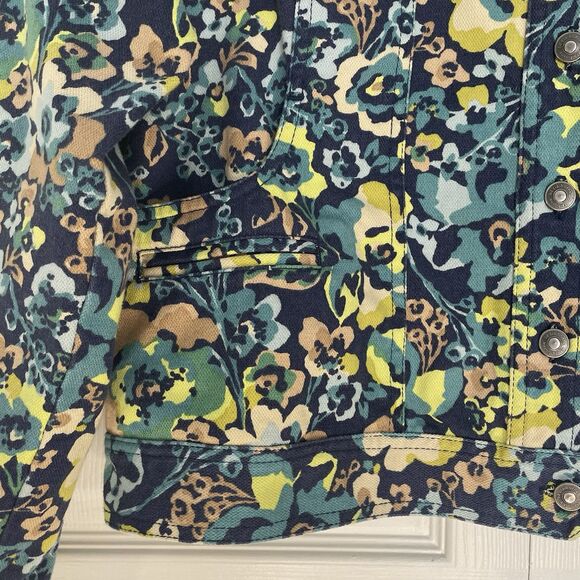 Liz Claiborne Floral Denim Jacket Women’s Size XL - Picture 4 of 12